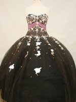 Best Seller Ball Gown Sweetheart Neck Floor-Length Brown Appliques and Beading Quinceanera Dresses Style FA-S-141
