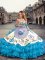 Discount Aqua Blue Sweetheart Lace Up Embroidery and Ruffled Layers Sweet 16 Quinceanera Dress Sleeveless