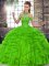Sleeveless Lace Up Floor Length Beading and Ruffles Vestidos de Quinceanera