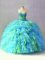 Best Selling Multi-color Sleeveless Floor Length Beading and Ruffles Lace Up 15 Quinceanera Dress