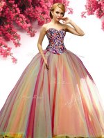 Spectacular Multi-color Sweetheart Neckline Beading Ball Gown Prom Dress Sleeveless Lace Up(SKU YYPJ069BIZ)