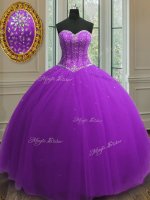 Custom Fit Sleeveless Lace Up Floor Length Beading and Sequins Sweet 16 Dress(SKU PSSW0127-11BIZ)
