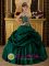 Modest Dark Green Sweetheart Quinceanera Dress For Appliques With Beading And Hand Made Flowers Decorate in Bryan Texas/TX