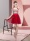 Wine Red Tulle Zipper Bateau Sleeveless Mini Length Quinceanera Dama Dress Lace