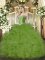 Dazzling Olive Green Sleeveless Floor Length Beading and Ruffles Lace Up Sweet 16 Quinceanera Dress