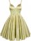 Elegant Olive Green Lace Up Spaghetti Straps Lace Court Dresses for Sweet 16 Elastic Woven Satin Sleeveless