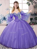 Beauteous Sleeveless Floor Length Beading Lace Up Sweet 16 Quinceanera Dress with Lavender(SKU SJQDDT2081002-3BIZ)