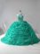 Dazzling Turquoise Sleeveless Tulle Court Train Lace Up Sweet 16 Dress for Sweet 16 and Quinceanera