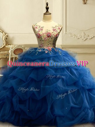 Custom Designed Organza Sleeveless Floor Length Quinceanera Dresses and Appliques and Ruffles and Sequins