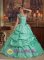Anchor Point Alaska/AK Apple Green One Shoulder Pick-ups Elegant Quinceanera Dress With Hand Flowers Taffeta