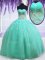 Ball Gowns Quinceanera Dresses Apple Green Sweetheart Organza Sleeveless Floor Length Zipper