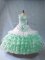 Customized Sweetheart Sleeveless Lace Up 15 Quinceanera Dress Apple Green Organza