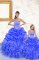 Stylish Sleeveless Lace Up Floor Length Beading and Ruffles and Pick Ups Ball Gown Prom Dress