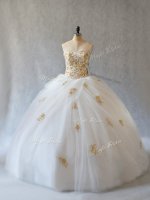 Top Selling White Sleeveless Appliques Lace Up Quince Ball Gowns(SKU PSSW0942-1BIZ)