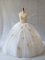 Top Selling White Sleeveless Appliques Lace Up Quince Ball Gowns