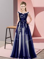 Sleeveless Beading and Lace Zipper Dama Dress