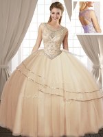 Clearance Scoop Sleeveless Lace Up Floor Length Beading Sweet 16 Dress(SKU SJQDDT861002BIZ)
