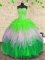 Pretty Multi-color Tulle Lace Up Sweetheart Sleeveless Floor Length 15th Birthday Dress Beading and Ruffles and Sequins
