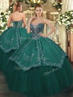 Superior Sweetheart Sleeveless Taffeta and Tulle Quinceanera Dress Beading and Embroidery Lace Up(SKU SJQDDT977002BIZ)