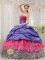 Toronto Ontario/ON Colorful Exclusive Quinceanera Dress With purple Taffeta and pink Organza and Zebra Pick-ups