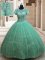 Flirting Scoop Apple Green Short Sleeves Lace Floor Length Quinceanera Gowns