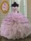 Clearance Lilac Sweetheart Lace Up Beading and Ruffles Sweet 16 Dresses Sleeveless