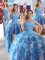 Modest Four Piece Sleeveless Beading Lace Up Ball Gown Prom Dress
