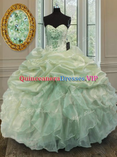 Floor Length Ball Gowns Sleeveless Green Military Ball Gown Lace Up - Click Image to Close