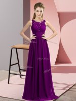 Purple Quinceanera Court Dresses Wedding Party with Beading and Appliques Scoop Sleeveless Zipper(SKU BMT0369-7BIZ)