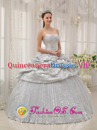 Silver For Brand New Quinceanera Dress With Appliques and Pick-ups In Florida
