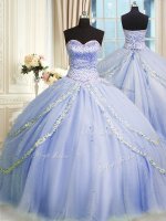 Glittering With Train Ball Gowns Sleeveless Lavender Ball Gown Prom Dress Brush Train Zipper(SKU PSSW0357-9BIZ)