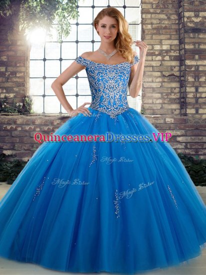 Sophisticated Sleeveless Lace Up Floor Length Beading Quinceanera Dress - Click Image to Close