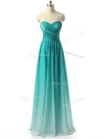 Free and Easy Multi-color Quinceanera Court Dresses Prom and Party and Wedding Party with Ruching Sweetheart Sleeveless Zipper