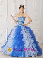 Punxsutawney Pennsylvania/PA Organza Sweetheart Quinceanera Dress In Beaded Decorate Multi