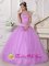 Pretty Lavender Beaded embellishment Tulle Quinceanera Dress In DeLand FL.
