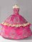 Nice Hot Pink 15th Birthday Dress Sweetheart Sleeveless Lace Up