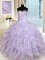 Sleeveless Lace Up Floor Length Beading and Ruffles Sweet 16 Dress