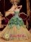 Fife Washington/WA Remarkable Olive Green Pick-ups Beading Strapless Quinceanera Dress With Taffeta and Tulle