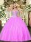 Sweetheart Sleeveless Tulle Ball Gown Prom Dress Beading Lace Up