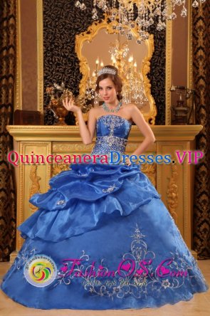 Jackson Mississippi/MS Strapless Quinceanera Dress Clearance With Beading and Appliques Decorate Ball Gown