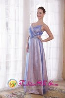 Concepcion Argentina Lilac Floor-length Empire Tulle and Taffeta Beading Quinceanera Dama Dress With Straps