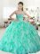 Vintage Apple Green Lace Up Quinceanera Dress Beading Sleeveless Floor Length