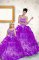Ideal Purple Strapless Neckline Beading and Embroidery and Pick Ups Sweet 16 Dresses Sleeveless Lace Up
