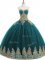 Sweetheart Sleeveless Tulle Quinceanera Dress Appliques Lace Up