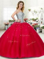 Decent Red Sleeveless Floor Length Beading Lace Up Quinceanera Dress(SKU YYPJ044-2BIZ)
