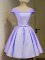 Fantastic Cap Sleeves Belt Lace Up Dama Dress for Quinceanera