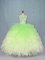 Affordable Sweetheart Sleeveless Vestidos de Quinceanera Floor Length Beading and Ruffles Multi-color Organza