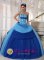 Winchester Kentucky/KY Modest Blue For Quinceanera Dress In Georgia Strapless Tulle Beading Ball Gown