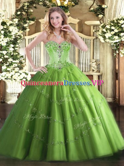 15th Birthday Dress Sweet 16 and Quinceanera with Beading Sweetheart Sleeveless Lace Up - Click Image to Close
