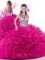 Graceful High-neck Sleeveless Taffeta Quinceanera Dresses Ruffles and Pick Ups Court Train Zipper